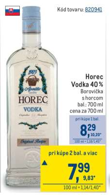 Horec Vodka 40 %