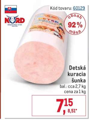 Detská kuracia šunka