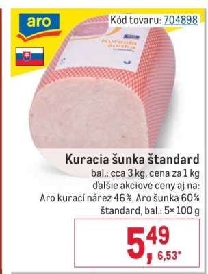 Kuracia šunka štandard