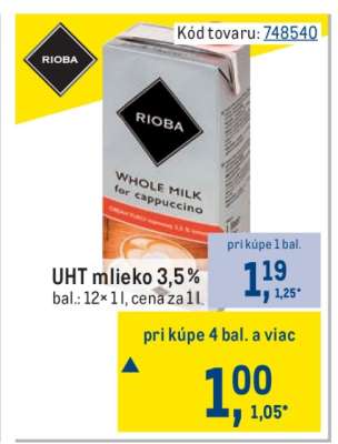 UHT mlieko 3,5 %