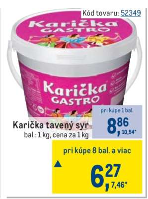 KARIČKA Tavený syr