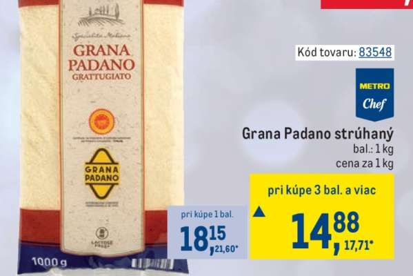 Grana Padano strúhaný