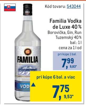 Familia Vodka de Luxe 40 %