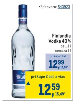 Finlandia Vodka 40 %