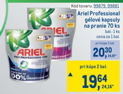 Ariel Professional gélové kapsuly na pranie 70 ks
