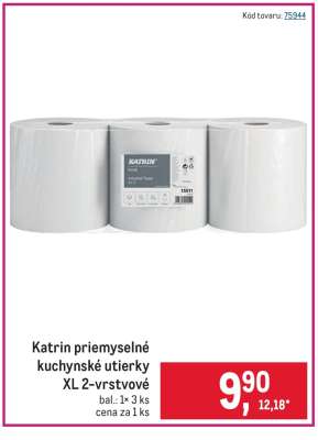 Katrin priemyselné kuchynské utierky XL 2-vrstvové