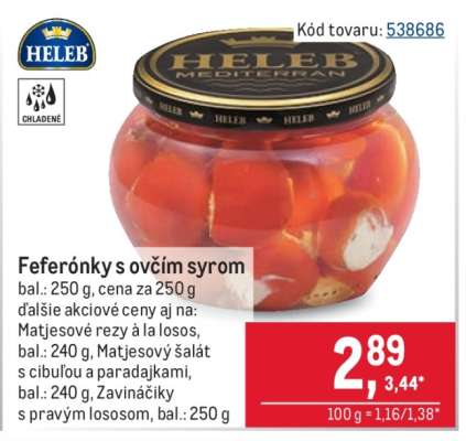 Feferónky s ovčím syrom