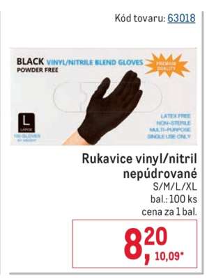 Rukavice vinyl-nitril nepudrované