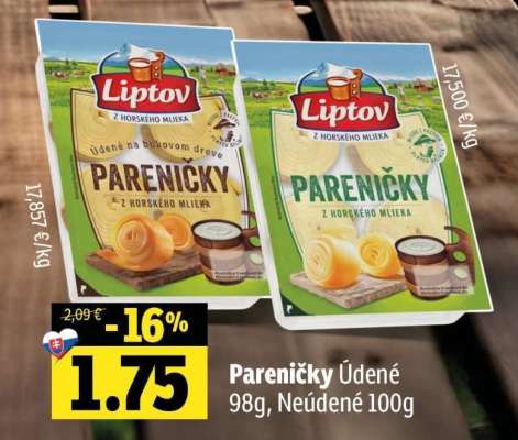 Parenicky Údené 98g, Neúdené 100g