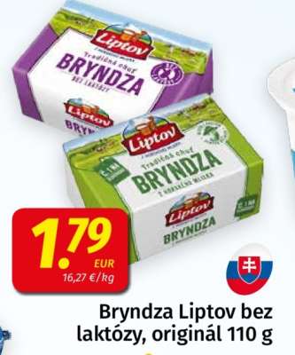 Bryndza Liptov bez laktózy, originál 110 g