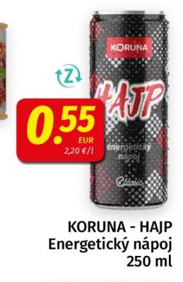 KORUNA - HAJP Energetický nápoj 250 ml