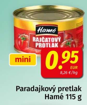 Paradajkový pretlak Hamé 115 g