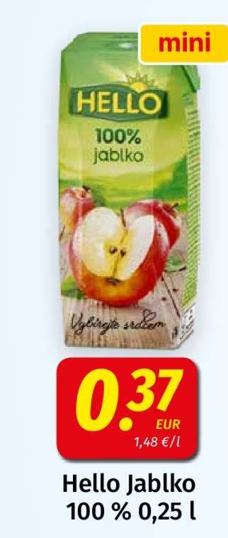 Hello Jablko 100% 0,25 l