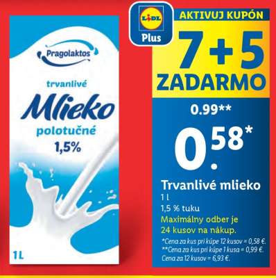 Trvanlivé mlieko