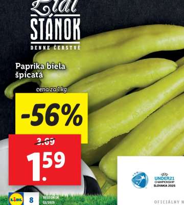 Paprika biela špicatá