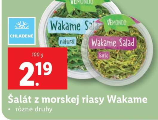 Šalát z morskej riasy Wakame