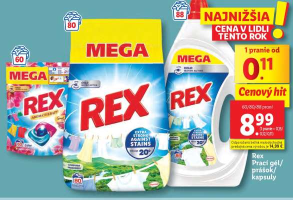 Rex Prací gél/prášok/kapsuly