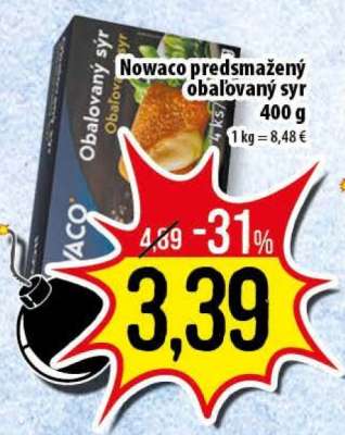 Nowaco predsmažený obalovaný syr
