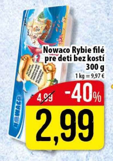 Nowaco Rybí filé pre deti bez kostí