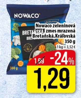 Nowaco zeleninová zmes mrazená Bretaňská, Kráľovská 350 g