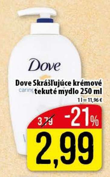 Dove Skrášľujúce krémové tekuté mydlo 250 ml