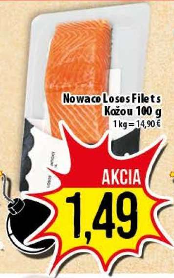 Nowaco Losos Filets Kožou 100 g