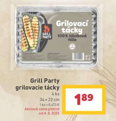Grill Party grilovacie tácky