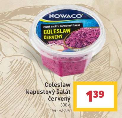 Coleslaw kapustový šalát červený