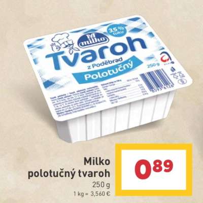 Milko Polotučný tvaroh