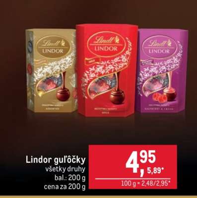 Lindor guľôčky