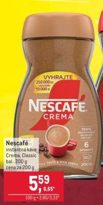 Nescafé instantná káva Crema, Classic