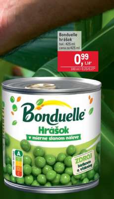 Bonduelle hrášok