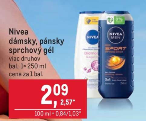 Nivea dámsky, pánsky sprchový gél