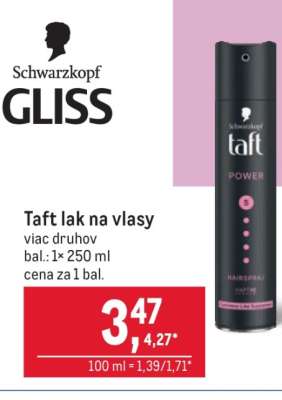 Taft lak na vlasy