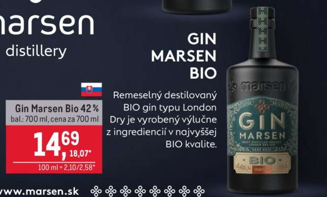Gin Marsen Bio 42 %