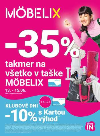 thumbnail - Leták Möbelix - -35% takmer na všetko v taške MÖBELIX