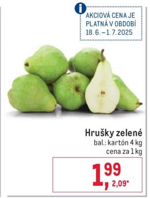 Hrušky zelené