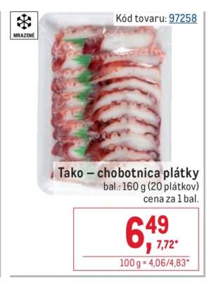 Tako – chobotnica plátky