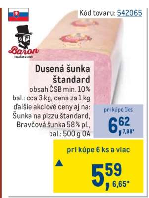 Dusená šunka štandard