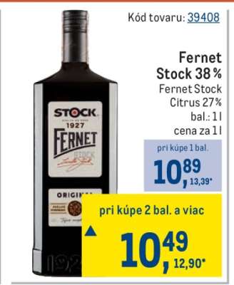 Fernet Stock 38 %