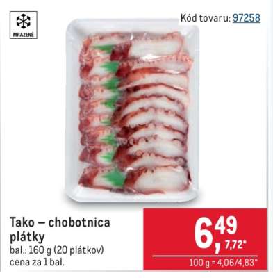 Tako – chobotnica plátky