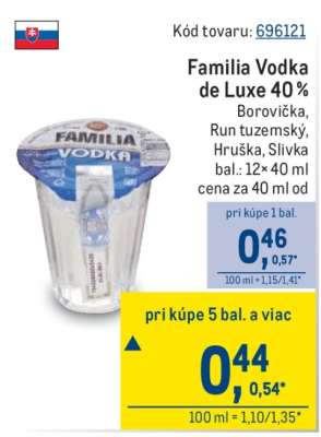 Familia Vodka de Luxe 40 %