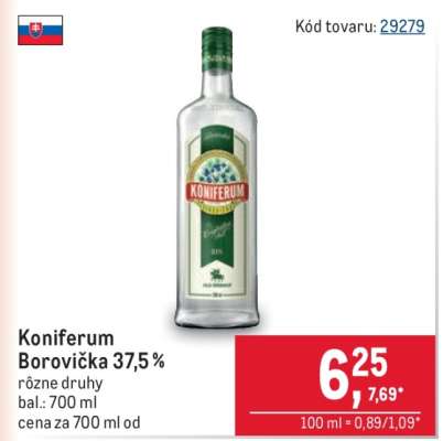 Koniferum Borovička 37,5 %