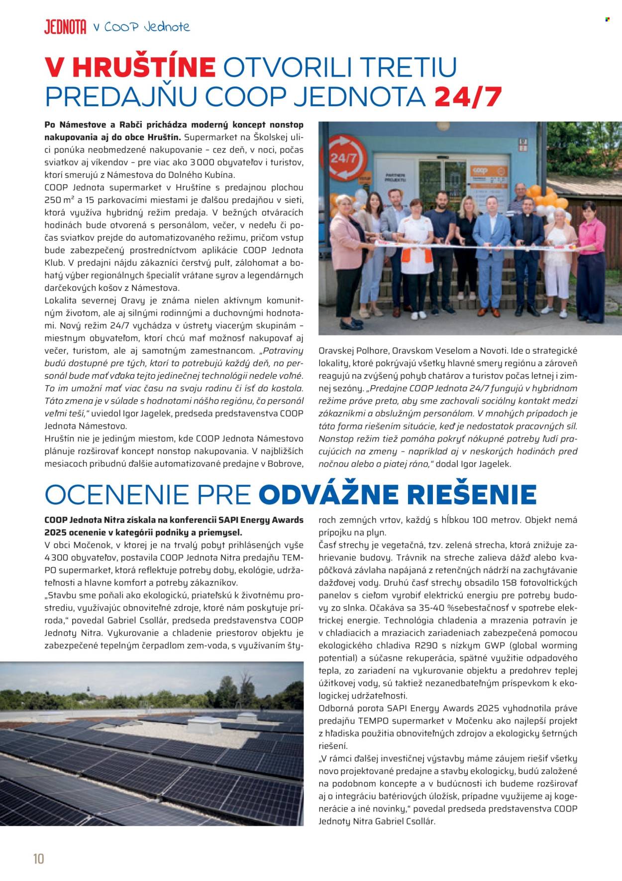 Leták COOP Jednota - 1.7.2025 - 31.7.2025. Strana 10