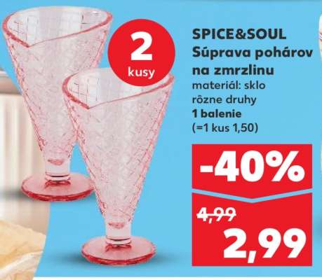 SPICE&SOUL Súprava pohárov na zmrzlinu