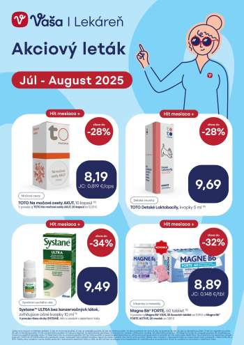 Leták Vaša lekáreň - 1.7.2025 - 31.8.2025.