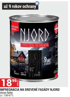 IMPREGNÁCIA NA DREVENÉ FASÁDY NJORD