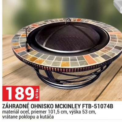 ZÁHRADNÉ OHNISKO MCKINLEY FTB-51074B