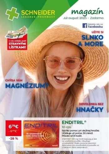 Leták Schneider Lekáreň - 1.7.2025 - 31.8.2025.
