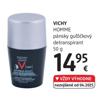 VICHY HOMME pánsky guľôčkový detranpirant